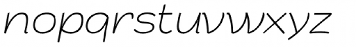 ZT Arturo Thin Italic Font LOWERCASE