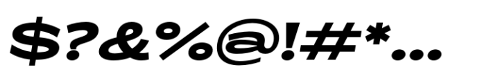 ZT Glora Pro Bold Extra Expanded Italic Font OTHER CHARS