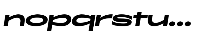 ZT Glora Pro Bold Extra Expanded Italic Font LOWERCASE