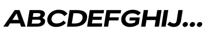 ZT Glora Pro Bold Semi Expanded Italic Font UPPERCASE
