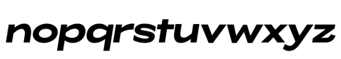 ZT Glora Pro Bold Semi Expanded Italic Font LOWERCASE