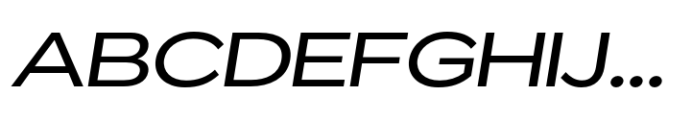 ZT Glora Pro Expanded Italic Font UPPERCASE