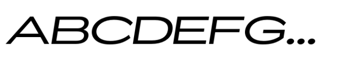 ZT Glora Pro Extra Expanded Italic Font UPPERCASE