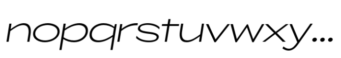 ZT Glora Pro Extra Light Expanded Italic Font LOWERCASE