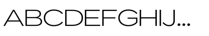 ZT Glora Pro Extra Light Expanded Font UPPERCASE