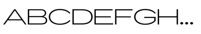 ZT Glora Pro Extra Light Extra Expanded Font UPPERCASE