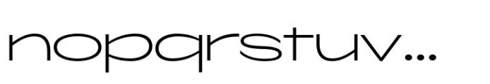 ZT Glora Pro Extra Light Extra Expanded Font LOWERCASE