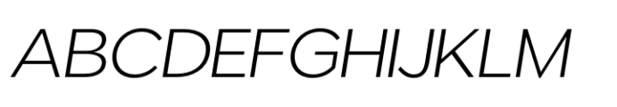 ZT Glora Pro Extra Light Italic Font UPPERCASE
