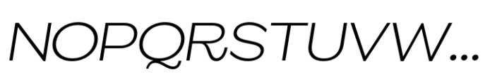 ZT Glora Pro Extra Light Semi Expanded Italic Font UPPERCASE