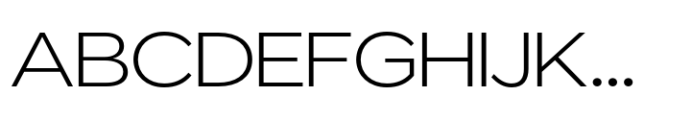 ZT Glora Pro Extra Light Semi Expanded Font UPPERCASE