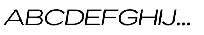 ZT Glora Pro Light Expanded Italic Font UPPERCASE