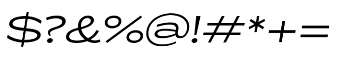 ZT Glora Pro Light Extra Expanded Italic Font OTHER CHARS