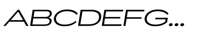 ZT Glora Pro Light Extra Expanded Italic Font UPPERCASE