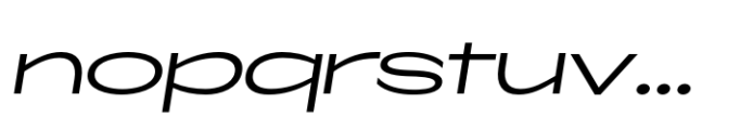 ZT Glora Pro Light Extra Expanded Italic Font LOWERCASE