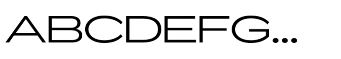 ZT Glora Pro Light Extra Expanded Font UPPERCASE