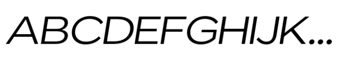 ZT Glora Pro Light Semi Expanded Italic Font UPPERCASE