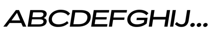 ZT Glora Pro Medium Expanded Italic Font UPPERCASE