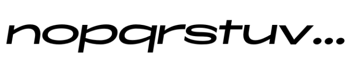 ZT Glora Pro Medium Extra Expanded Italic Font LOWERCASE