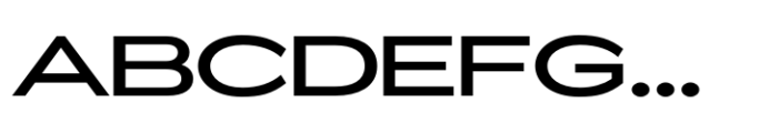 ZT Glora Pro Medium Extra Expanded Font UPPERCASE