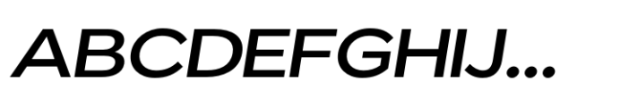 ZT Glora Pro Medium Semi Expanded Italic Font UPPERCASE