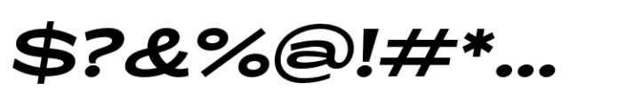 ZT Glora Pro Semi Bold Extra Expanded Italic Font OTHER CHARS