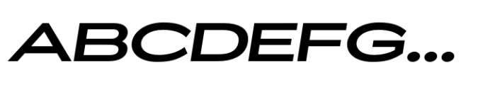 ZT Glora Pro Semi Bold Extra Expanded Italic Font UPPERCASE