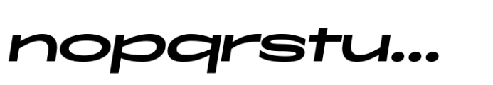 ZT Glora Pro Semi Bold Extra Expanded Italic Font LOWERCASE