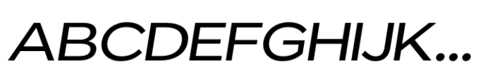 ZT Glora Pro Semi Expanded Italic Font UPPERCASE