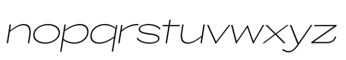ZT Glora Pro Thin Expanded Italic Font LOWERCASE