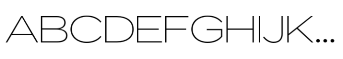 ZT Glora Pro Thin Expanded Font UPPERCASE