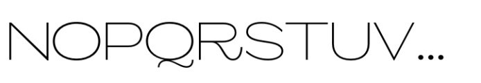 ZT Glora Pro Thin Expanded Font UPPERCASE