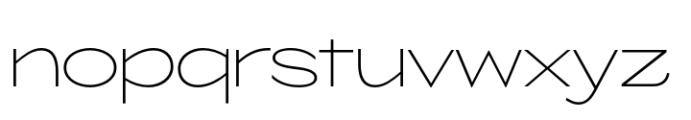 ZT Glora Pro Thin Expanded Font LOWERCASE