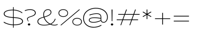 ZT Glora Pro Thin Extra Expanded Font OTHER CHARS