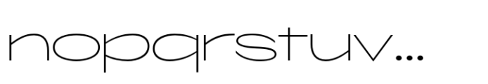 ZT Glora Pro Thin Extra Expanded Font LOWERCASE