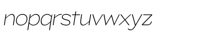 ZT Glora Pro Thin Italic Font LOWERCASE