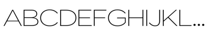 ZT Glora Pro Thin Semi Expanded Font UPPERCASE