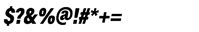 ZT Hoky Black Condensed Italic Font OTHER CHARS