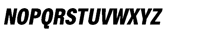 ZT Hoky Black Condensed Italic Font UPPERCASE
