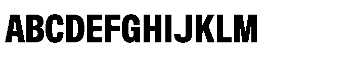 ZT Hoky Black Condensed Font UPPERCASE
