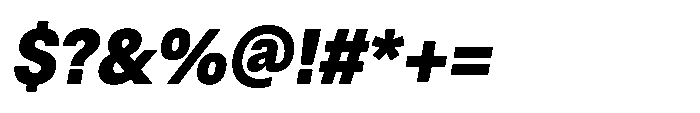 ZT Hoky Black Semi Condensed Italic Font OTHER CHARS