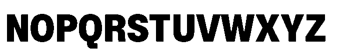 ZT Hoky Black Semi Condensed Font UPPERCASE