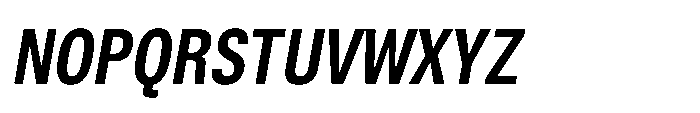 ZT Hoky Bold Condensed Italic Font UPPERCASE
