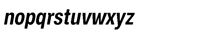 ZT Hoky Bold Condensed Italic Font LOWERCASE