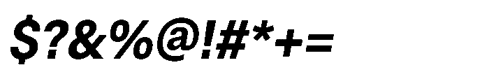 ZT Hoky Bold Semi Condensed Italic Font OTHER CHARS