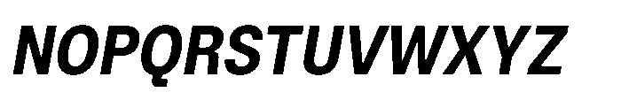 ZT Hoky Bold Semi Condensed Italic Font UPPERCASE