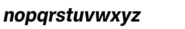 ZT Hoky Bold Semi Condensed Italic Font LOWERCASE