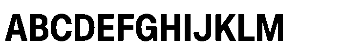 ZT Hoky Bold Semi Condensed Font UPPERCASE