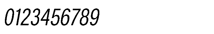 ZT Hoky Condensed Italic Font OTHER CHARS
