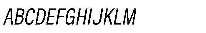 ZT Hoky Condensed Italic Font UPPERCASE