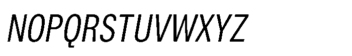 ZT Hoky Condensed Italic Font UPPERCASE